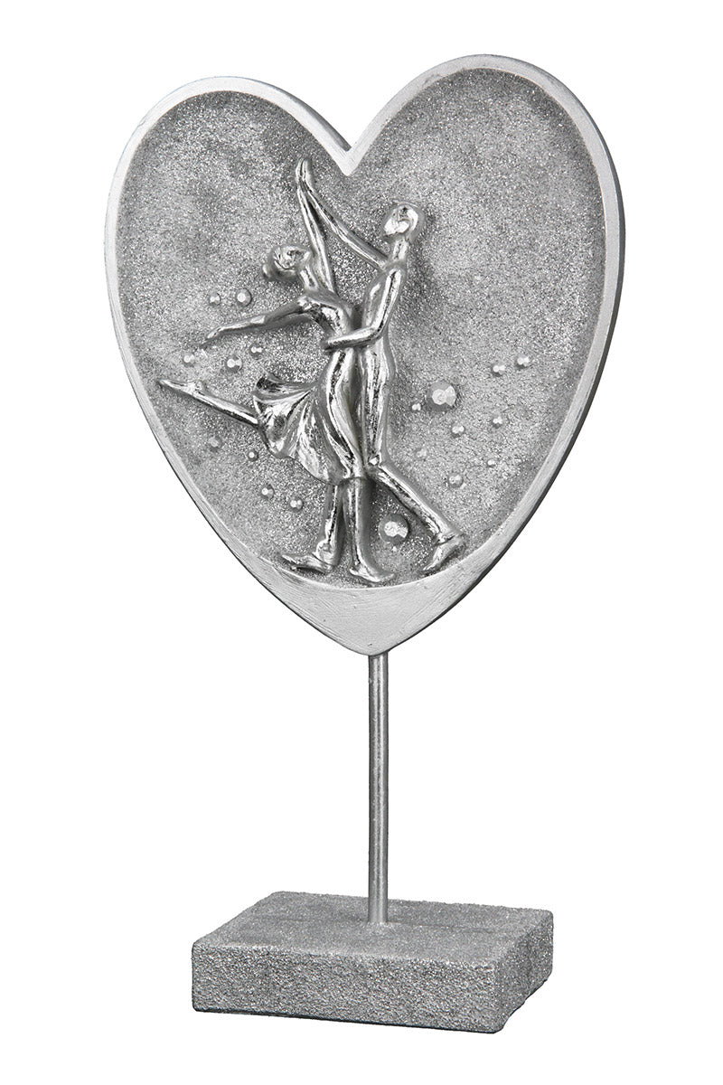 Dansend Paar in Hart Sculptuur