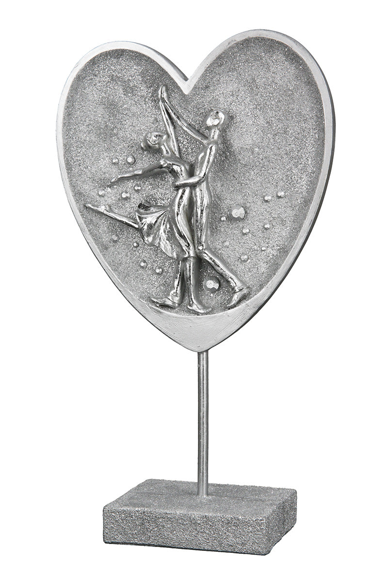 Dansend Paar in Hart Sculptuur