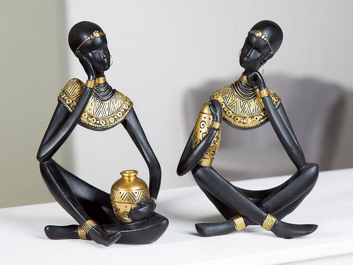 Amari Vrouwenfiguur Zwart-Goud