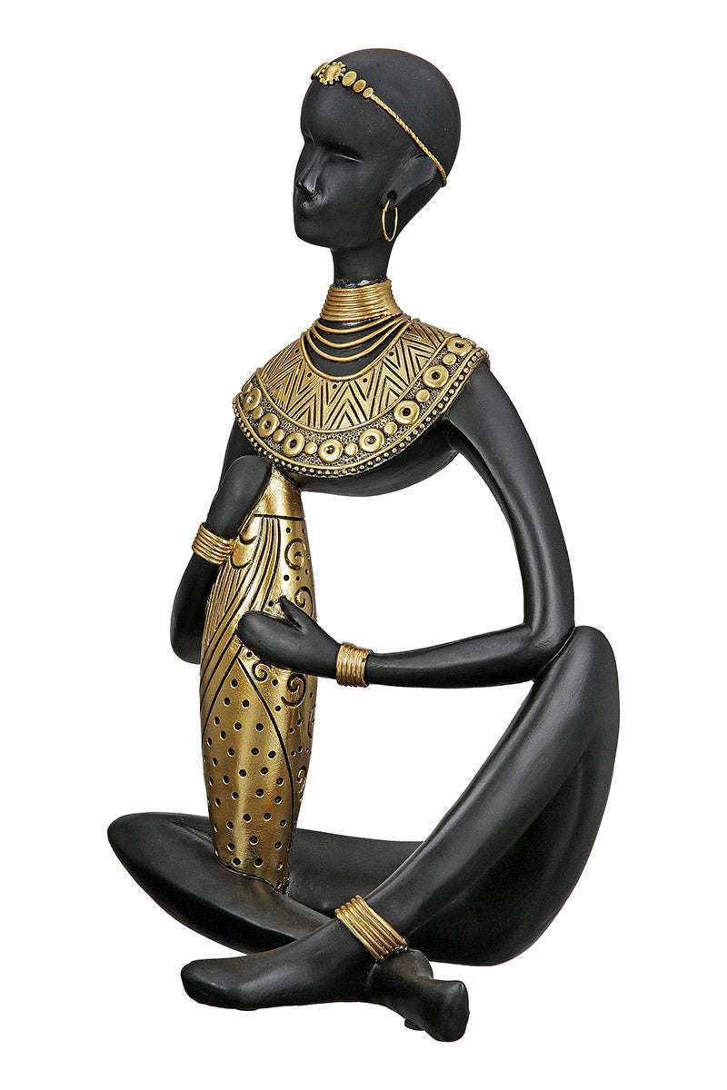 Amari Vrouwenfiguur Zwart-Goud XL