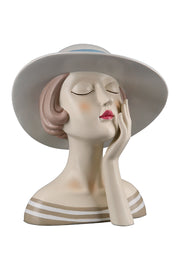Lady met Witte Hoed Beeld