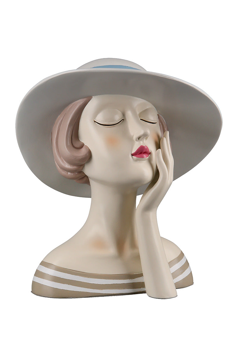 Lady met Witte Hoed Beeld