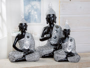 Bodha Boeddha Figuur Zwart-Zilver