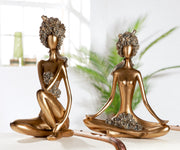 Rose Vrouwenfiguur Goud Decoratie