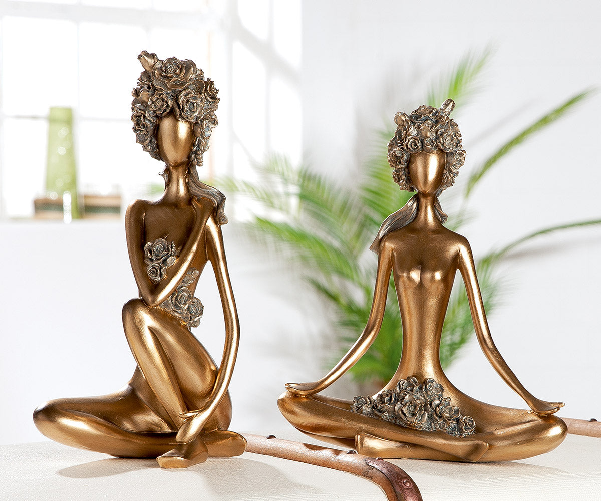 Rose Vrouwenfiguur Goud Decoratie