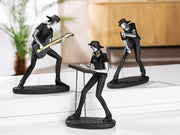 Trio Muzikanten Sculptuur Zwart