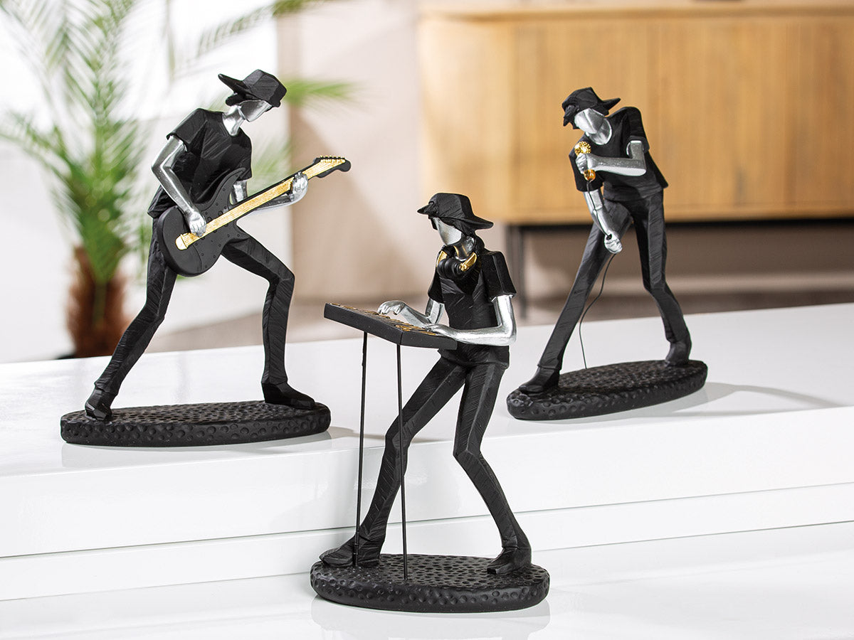 Trio Muzikanten Sculptuur Zwart