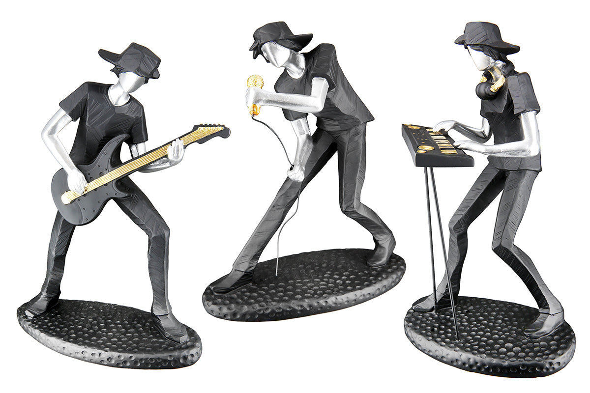 Trio Muzikanten Sculptuur Zwart