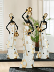 Mara Afrikaanse Vrouwenfiguur Creme