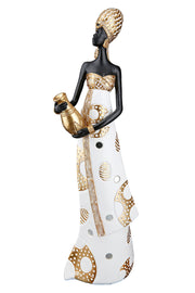 Mara Afrikaanse Vrouwenfiguur Creme