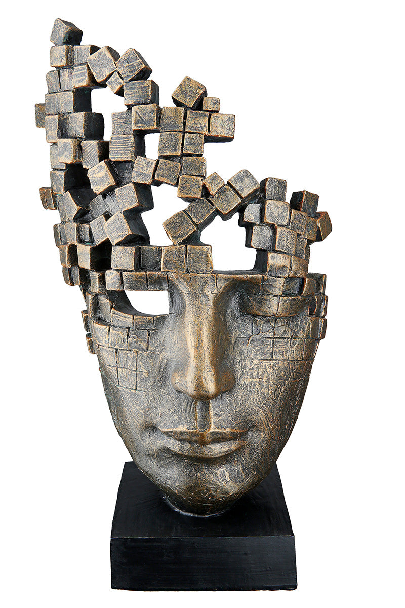 Male Mask Sculptuur Brons Decoratie