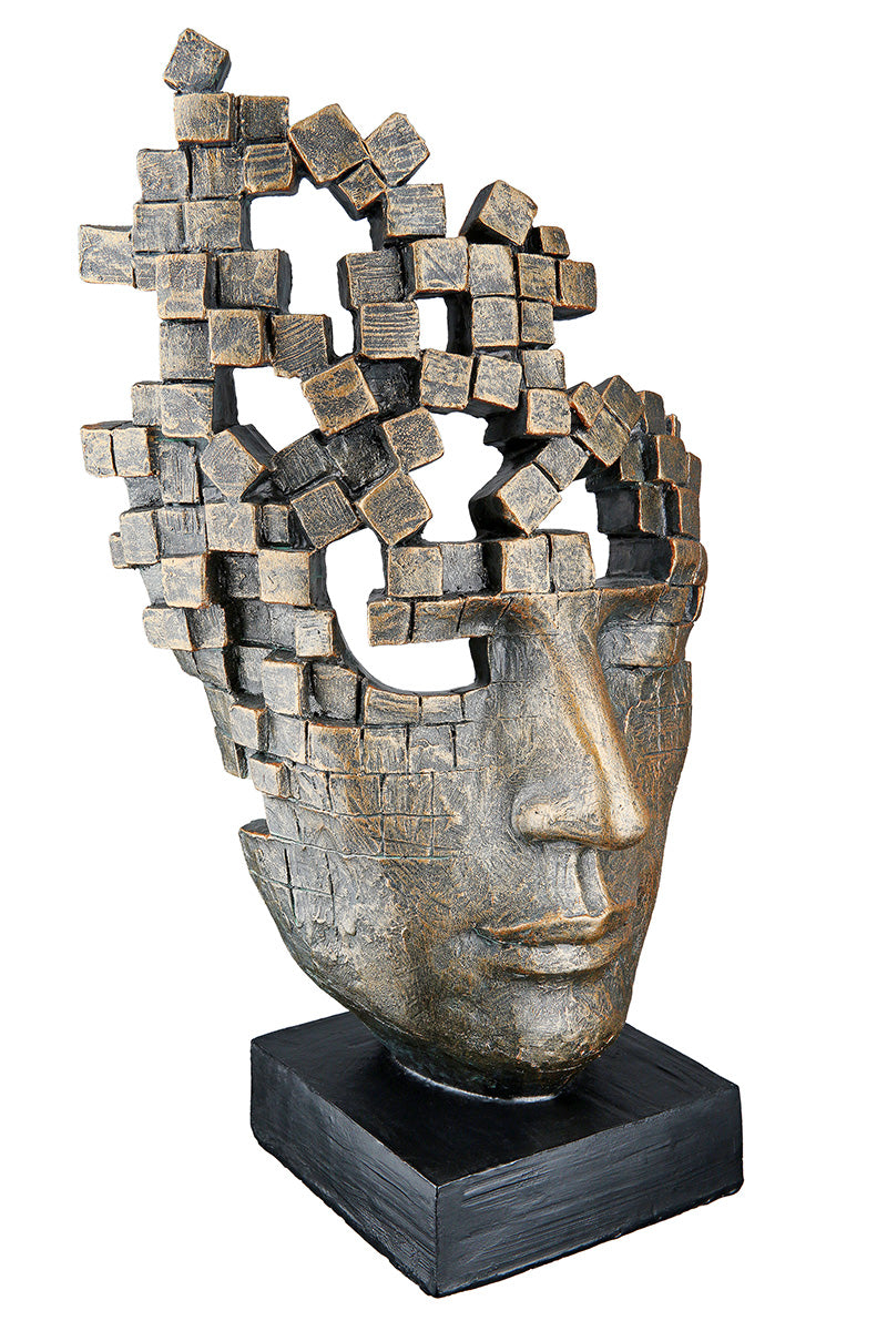 Male Mask Sculptuur Brons Decoratie