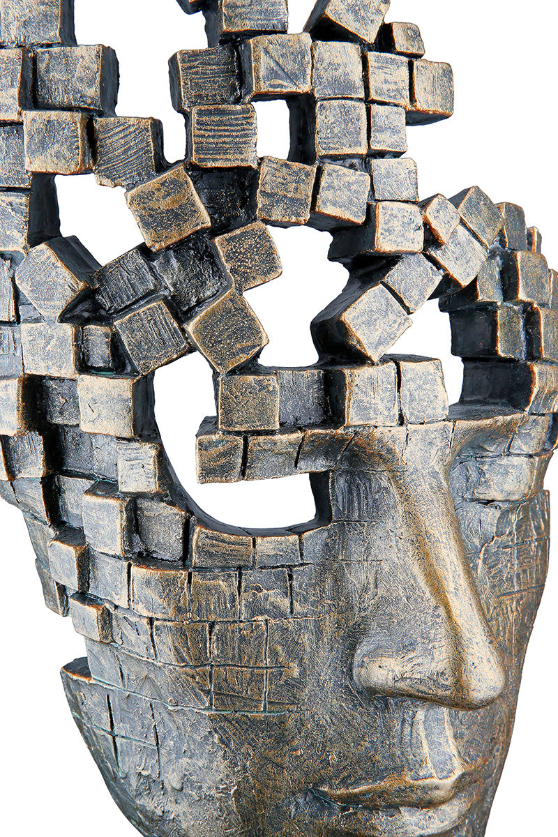 Male Mask Sculptuur Brons Decoratie
