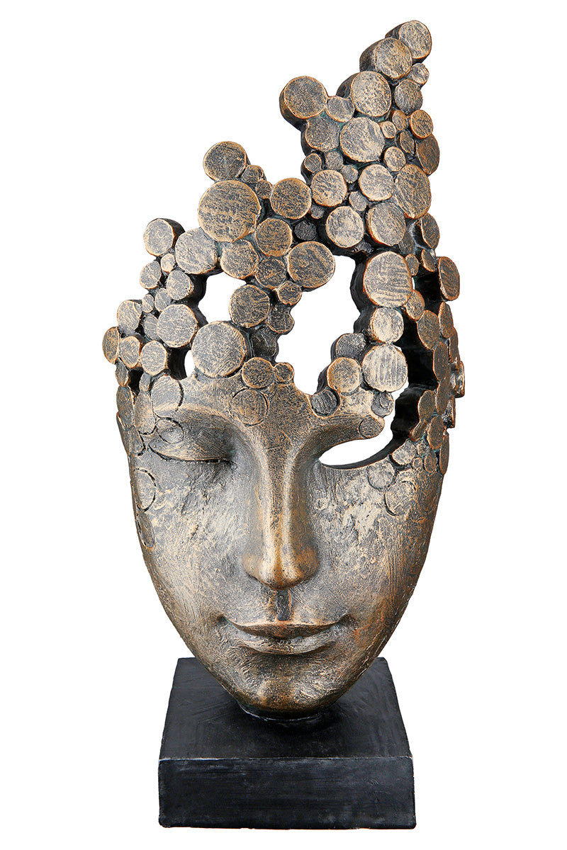 Female Mask Sculptuur Brons Decoratie