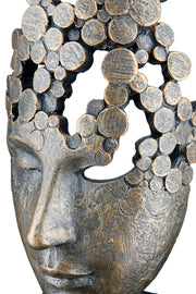 Female Mask Sculptuur Brons Decoratie