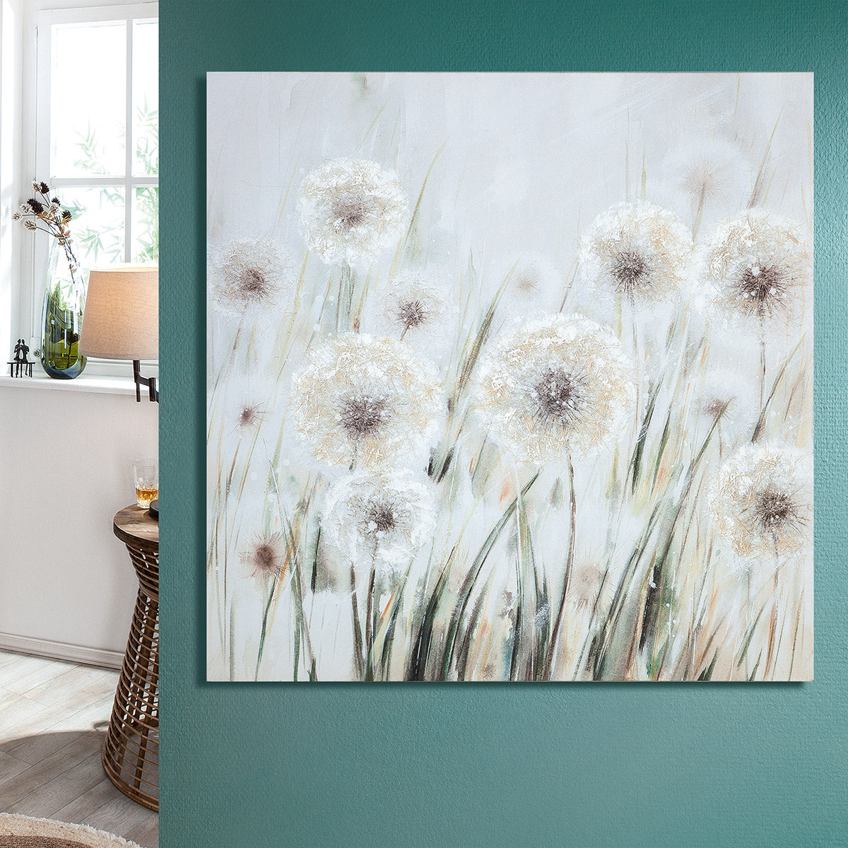 Pusteblumen-Wiese schilderij 90 cm