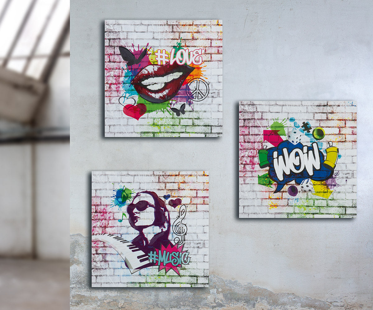 Street Art graffitischilderij 30 cm