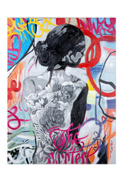 PopArt Schönheit schilderij 120 cm
