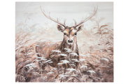 Hirsch bruin hertenschilderij 100 cm
