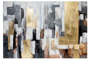 Goud-grijs schilderij Rechtecke 120 cm