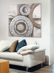 Tumarin zilveren 3D schilderij 100 cm