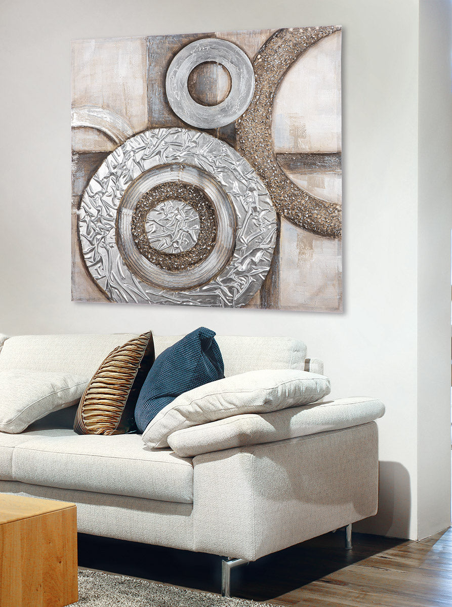 Tumarin zilveren 3D schilderij 100 cm