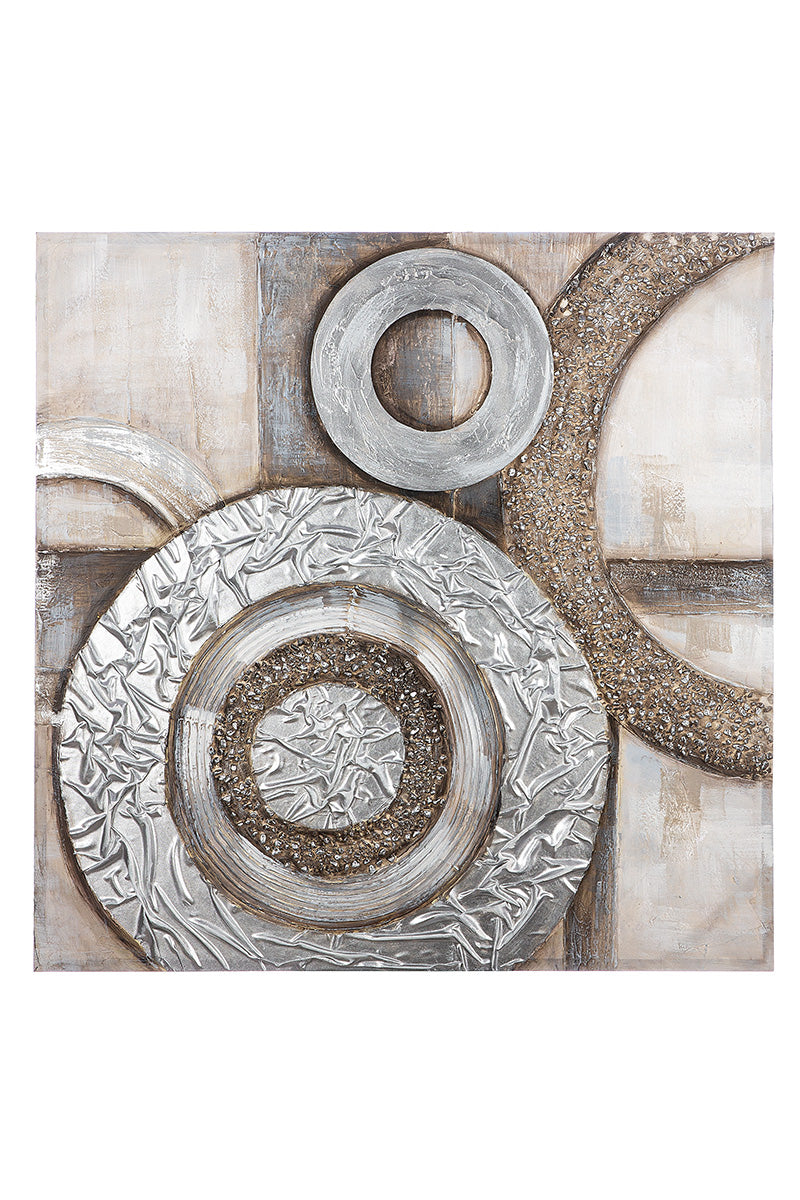 Tumarin zilveren 3D schilderij 100 cm