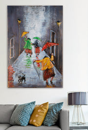 Rainy dance 3D wanddecoratie 120 cm