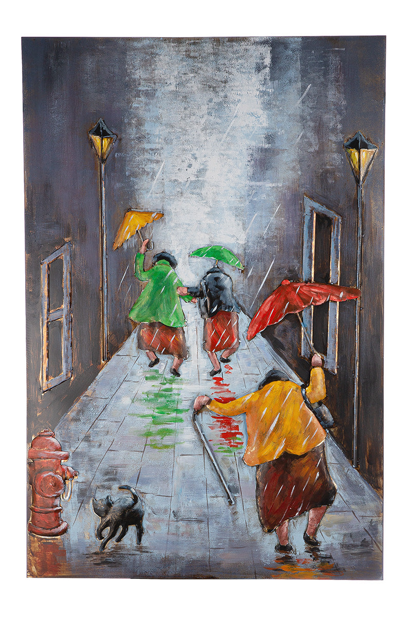 Rainy dance 3D wanddecoratie 120 cm