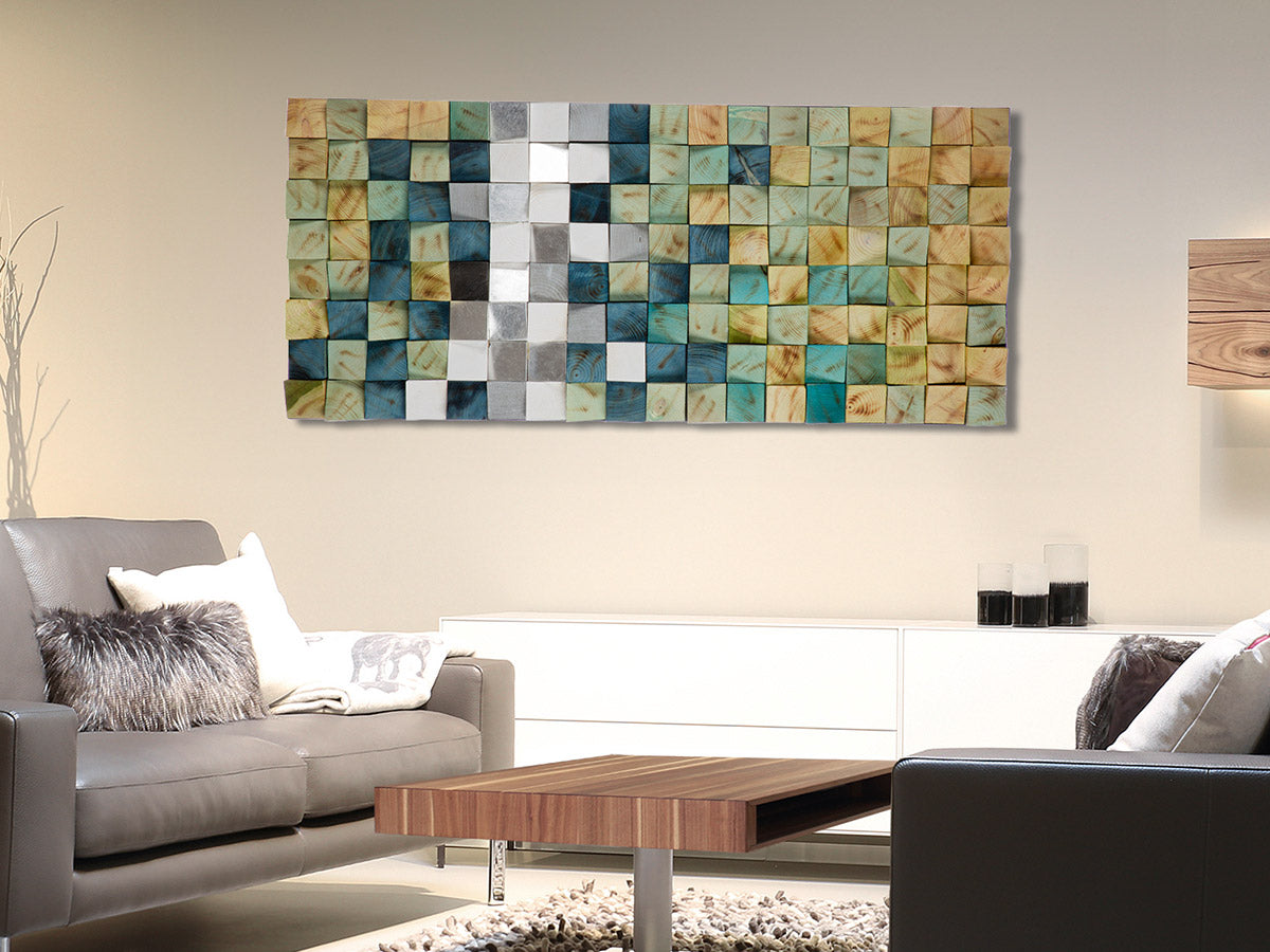 Yesil 3D houten schilderij 123.5 cm