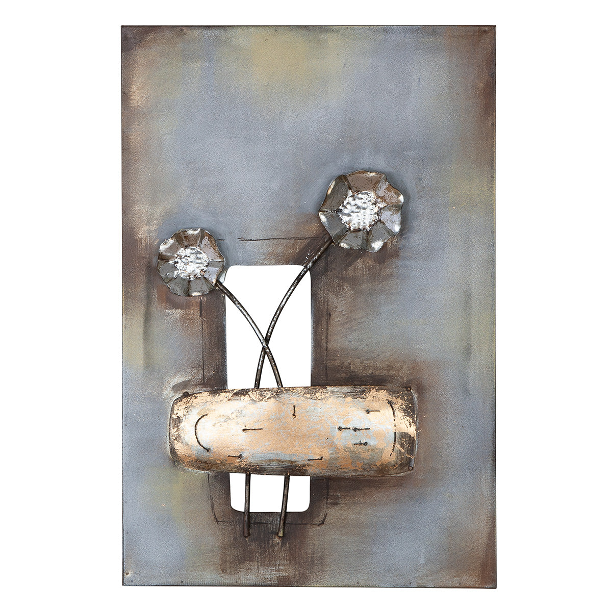 Blumen-Trio metalen wanddecoratie
