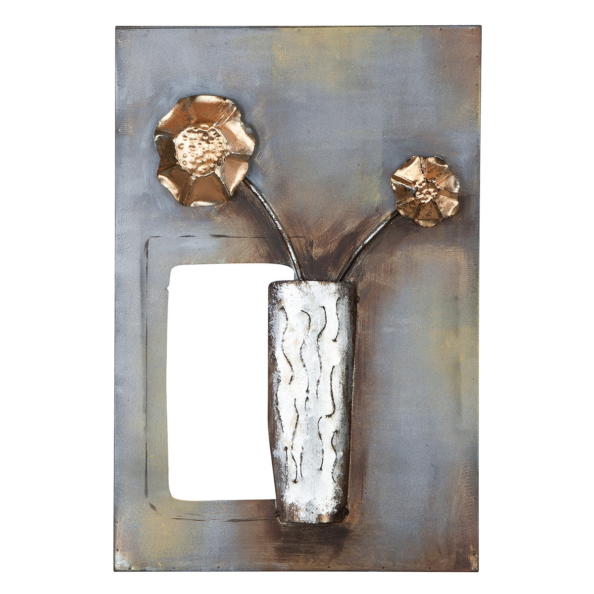Blumen-Trio metalen wanddecoratie