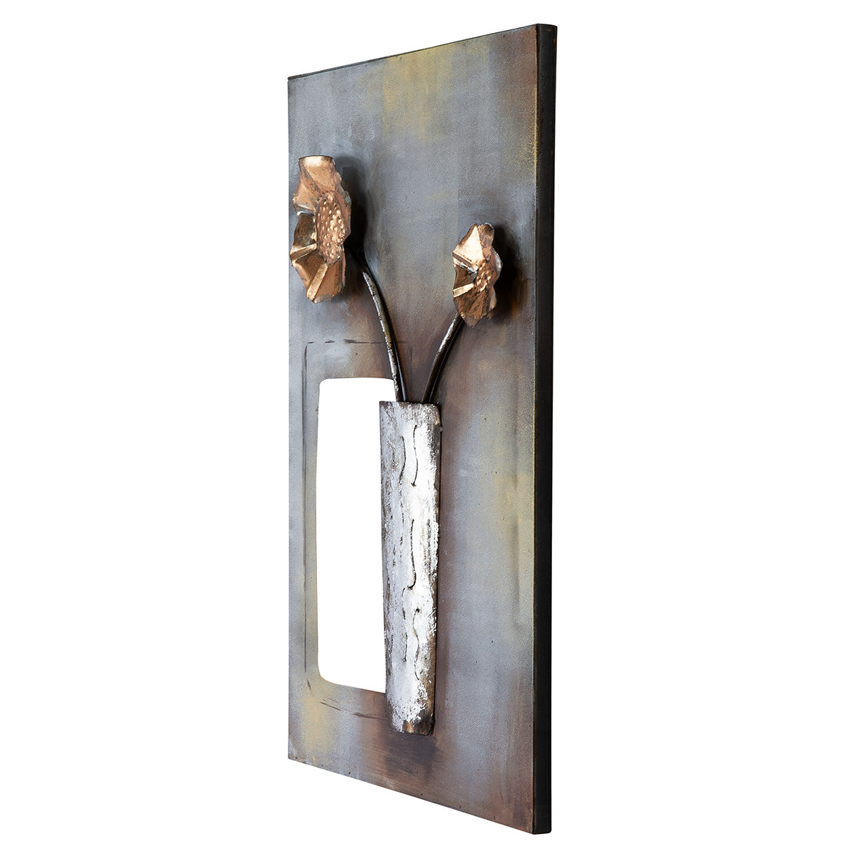 Blumen-Trio metalen wanddecoratie