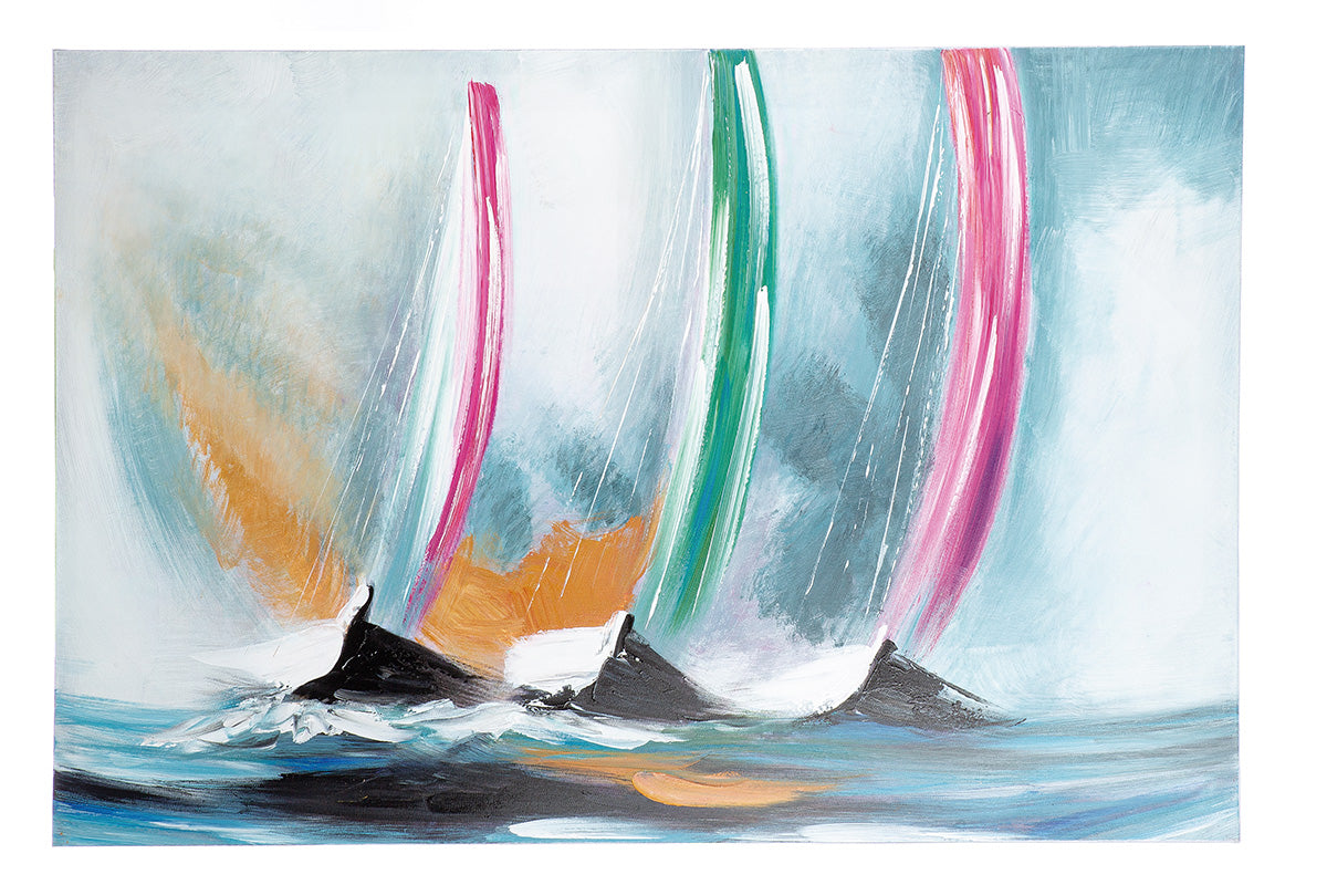 Segeltörn zeilboot schilderij 90×60 cm