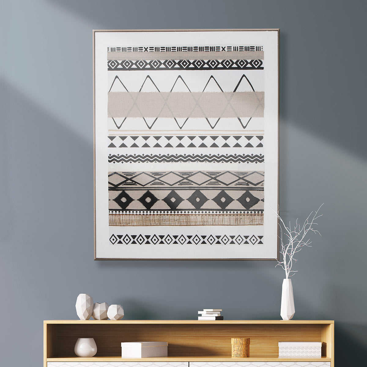 Mwaki geometrisch schilderij 102 cm