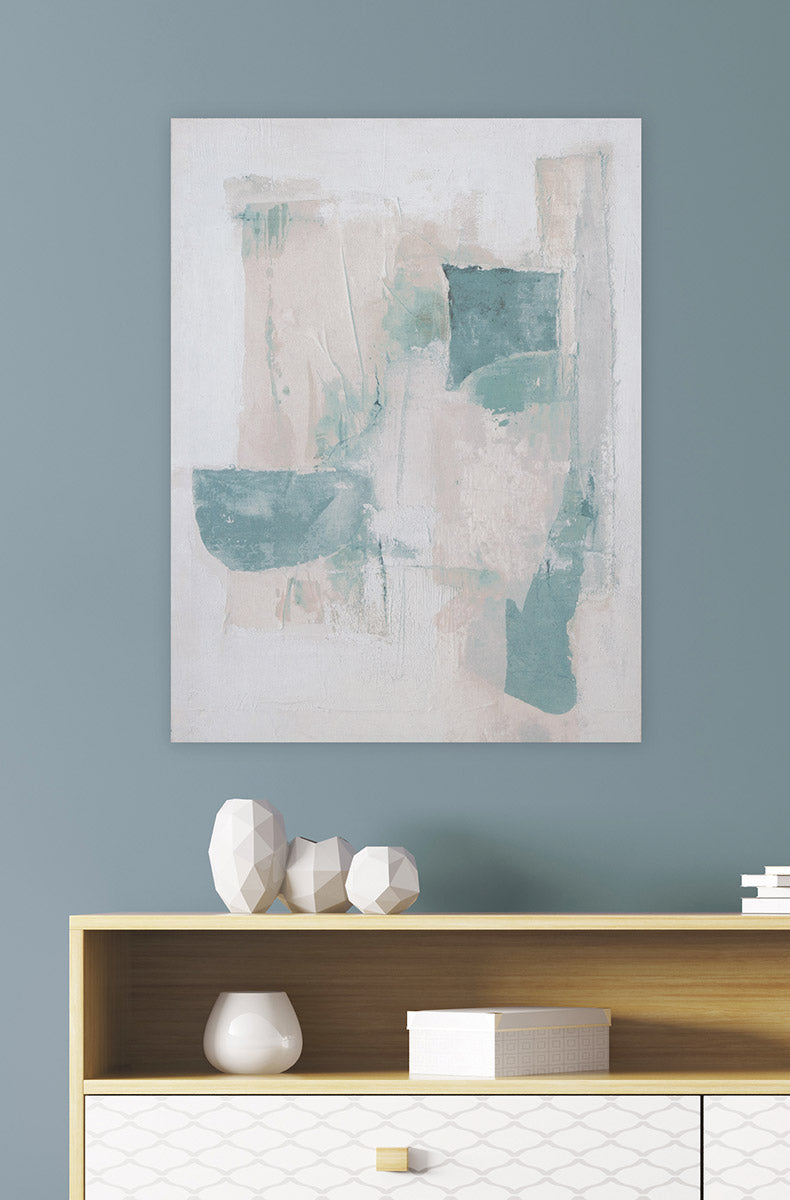 Wit geometrisch schilderij Magul 80 cm