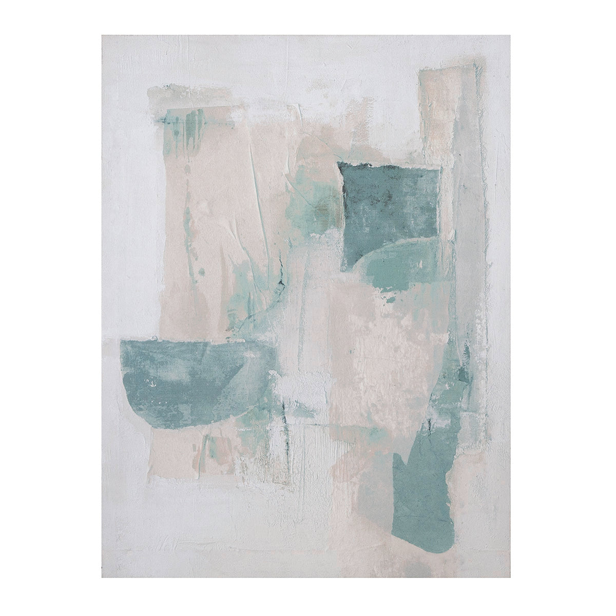 Wit geometrisch schilderij Magul 80 cm