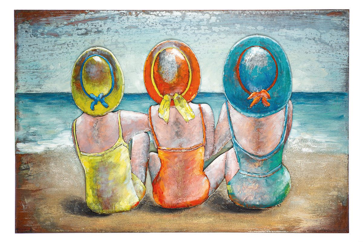 Beach Ladies 3D wanddecoratie 120 cm