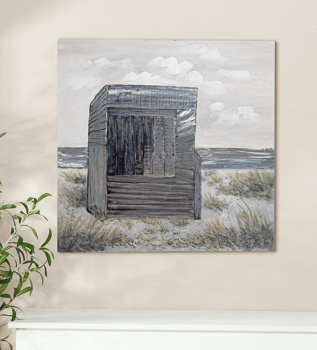 Strandkorb 3D strandstoel schilderij