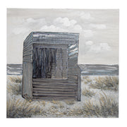 Strandkorb 3D strandstoel schilderij