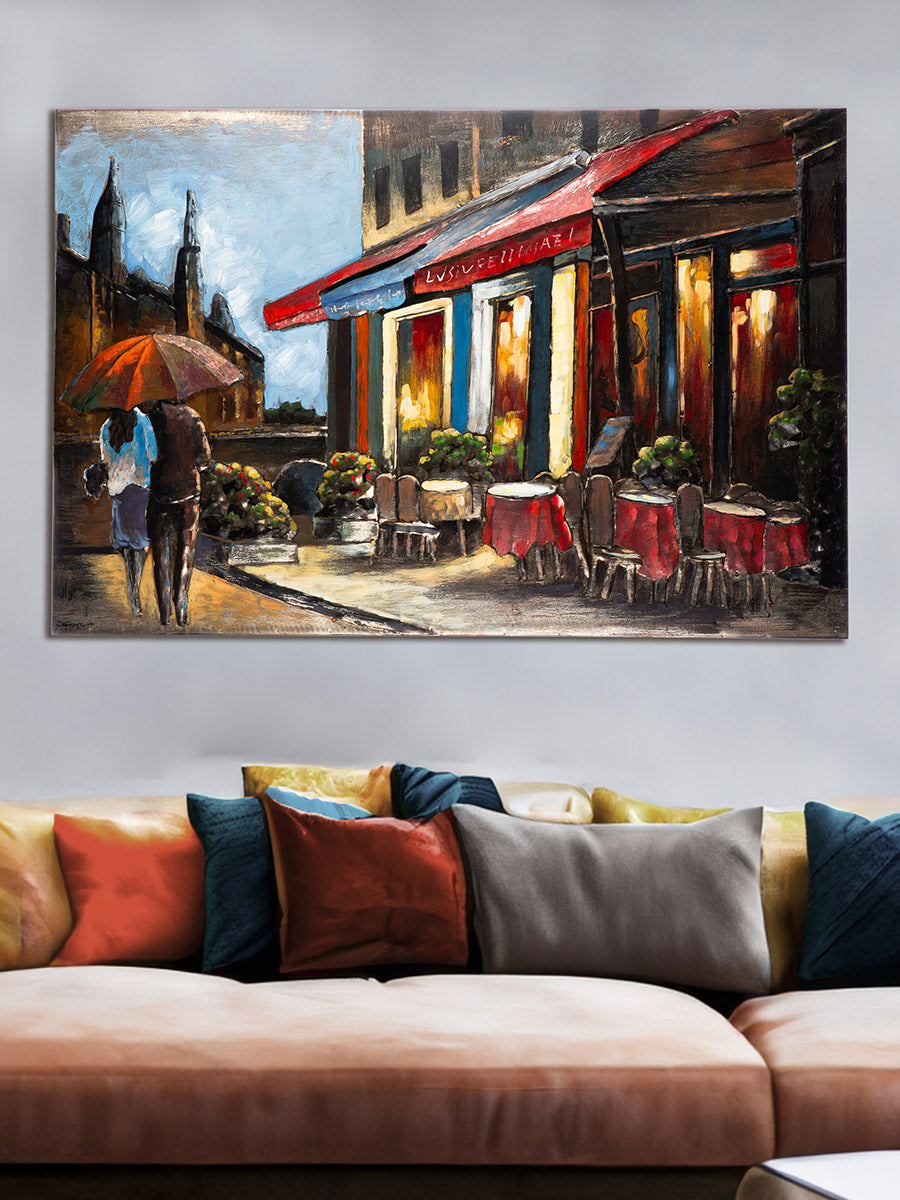 Das Caféhaus 3D stadswanddecoratie
