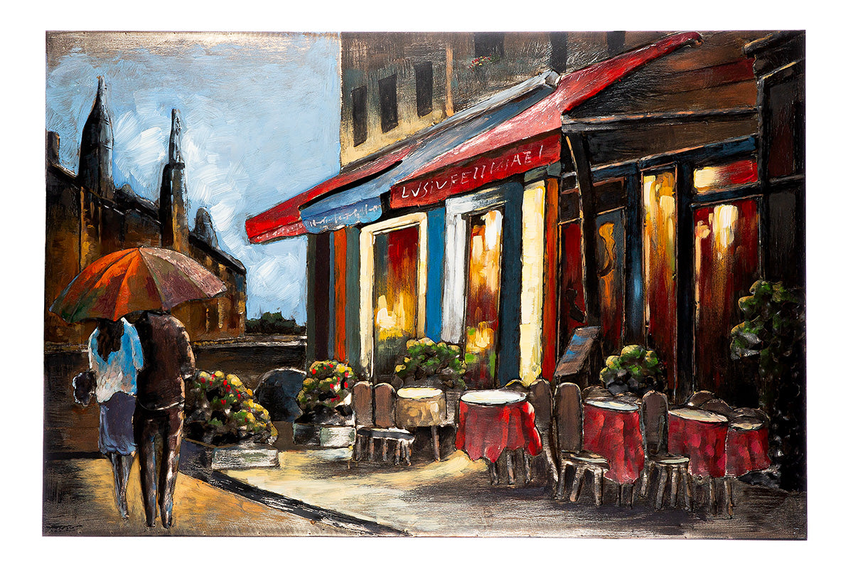 Das Caféhaus 3D stadswanddecoratie