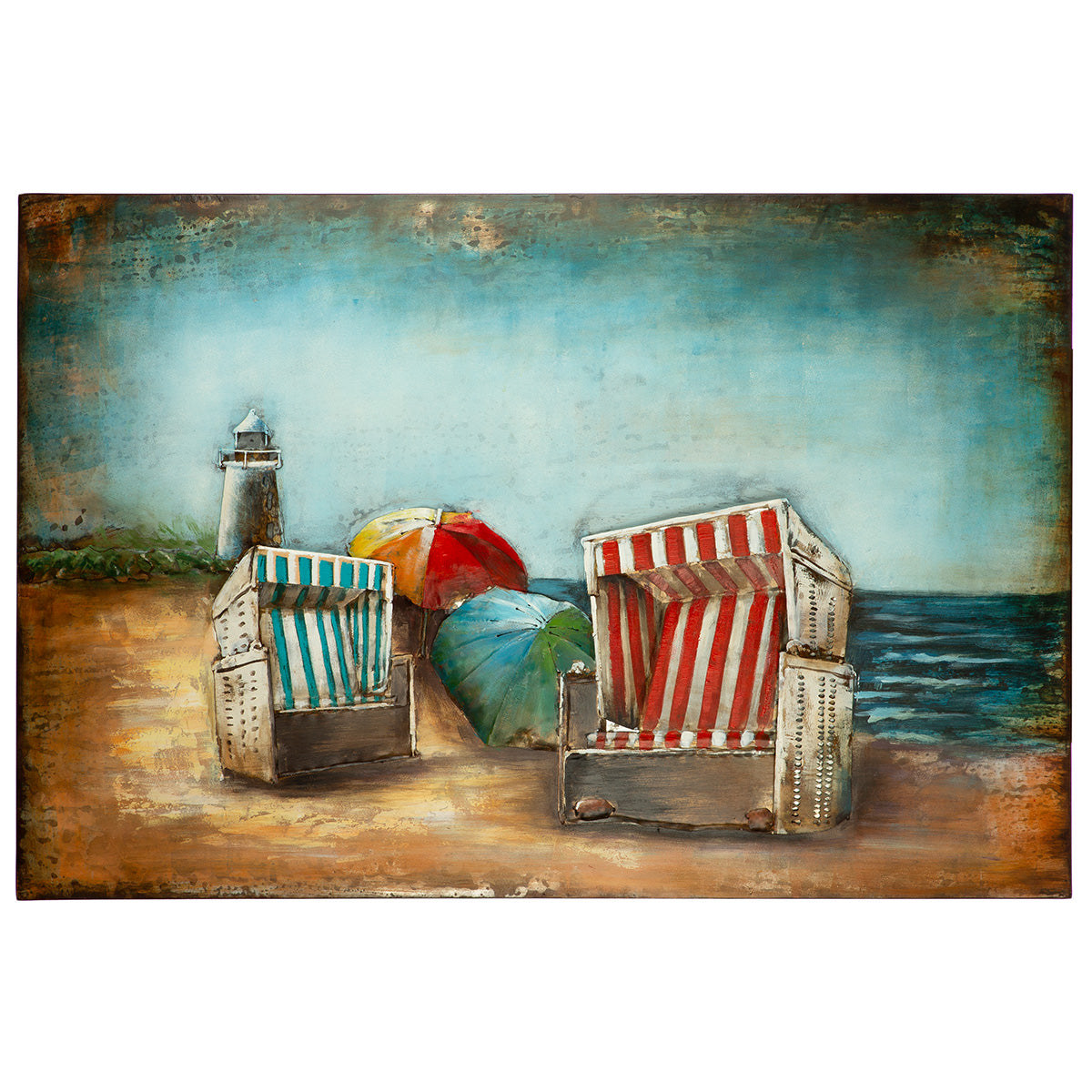 Strandkorb 3D wanddecoratie 120 cm