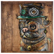 Steampunk Dog 3D wanddecoratie 50 cm