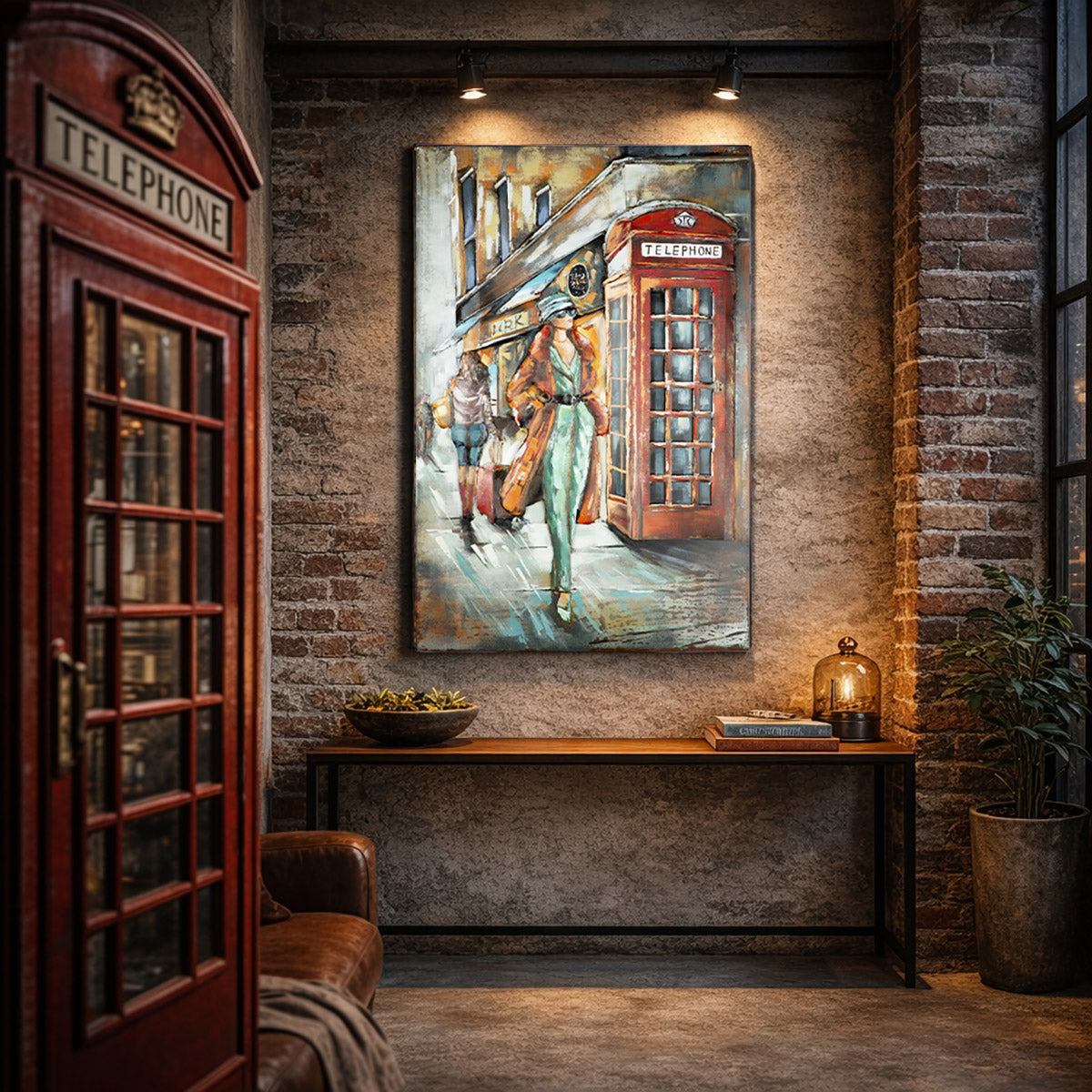 English Call 3D wanddecoratie 120 cm