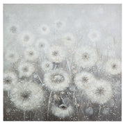 Grijs schilderij Dandelion 100 cm
