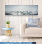 Silver Regatta boot schilderij 150 cm