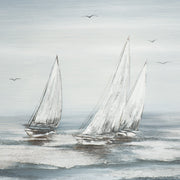 Silver Regatta boot schilderij 150 cm