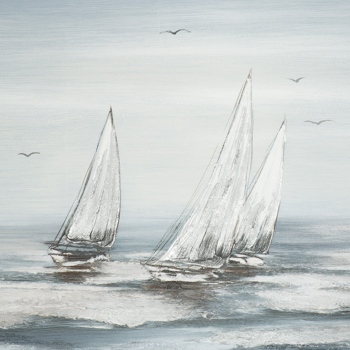 Silver Regatta boot schilderij 150 cm