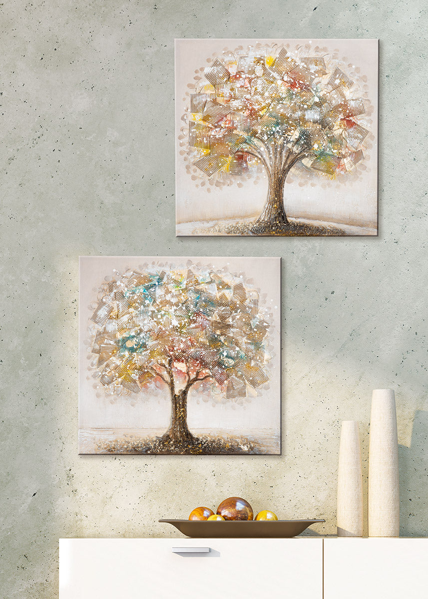 Bruin 3D boomschilderij 60 cm